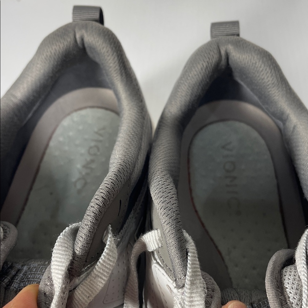 Vionic Women’s Walk Strider Walking Sneaker Size 11 Gray Lace Up Leather Mesh - Picture 12 of 15